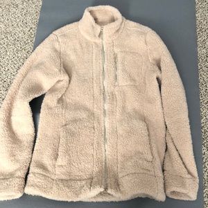 Calvin Klein fuzzy/Sherpa zip up
